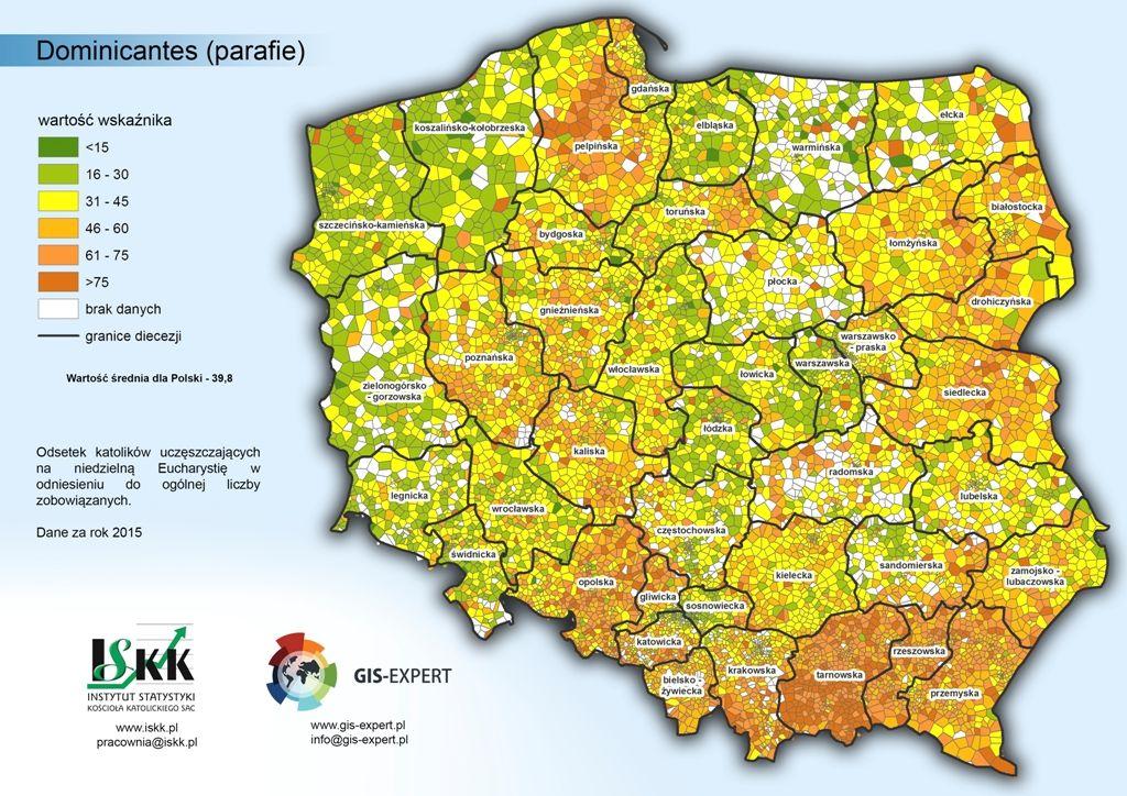 Około 32% wiernych diecezji włocławskiej uczęszcza na niedzielną Mszę świętą