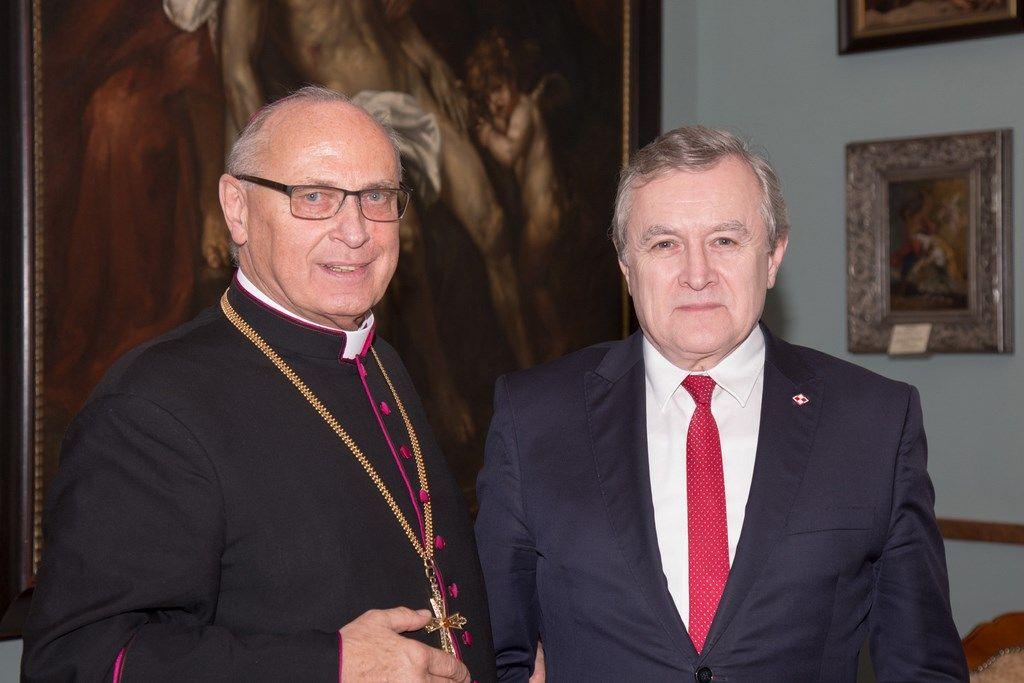 Biskup Włocławski gościł wicepremiera prof. Piotra Glińskiego
