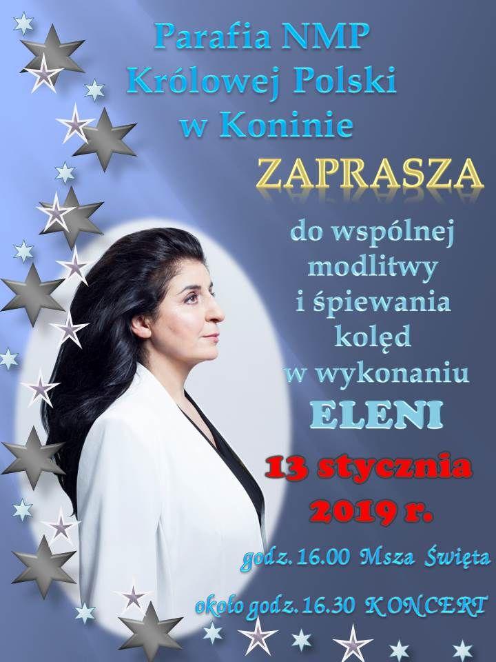 Konin: koncert kolęd w wykonaniu Eleni (zaproszenie)