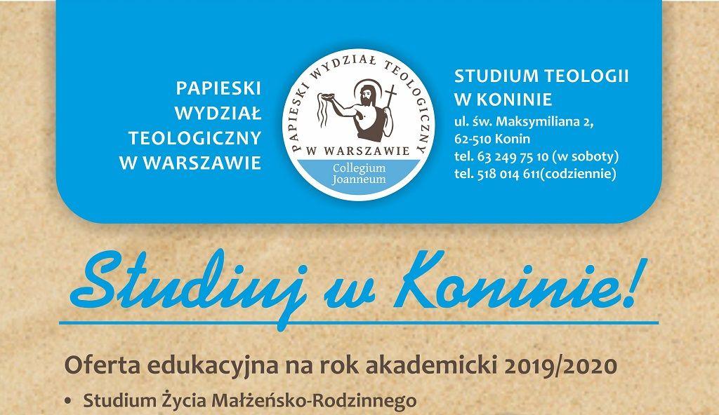 Oferta edukacyjna Studium Teologii w Koninie na rok akademicki 2019/2020