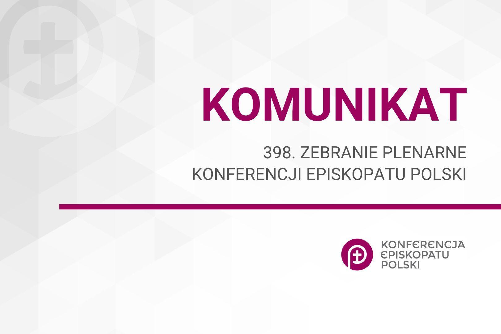 Episkopat o bieżących sprawach Kościoła w Polsce (komunikat po obradach)