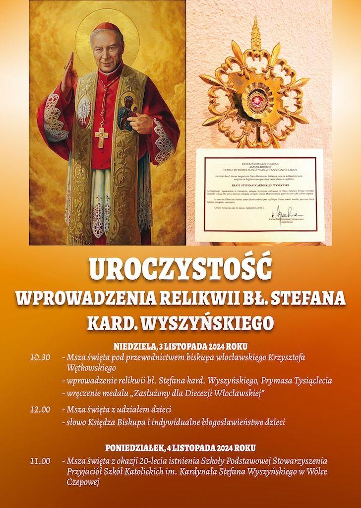 Kłodawa: Wprowadzenie relikwii bł. kard. Stefana Wyszyńskiego (zapowiedź)