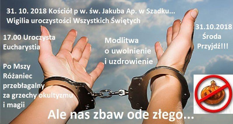 Szadek: Msza św. z modlitwą o uwolnienie i uzdrowienie (zaproszenie)